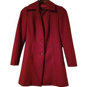TOBIAS Cranberry Red Wool Blend Peacoat EU 4/US XS - EUC